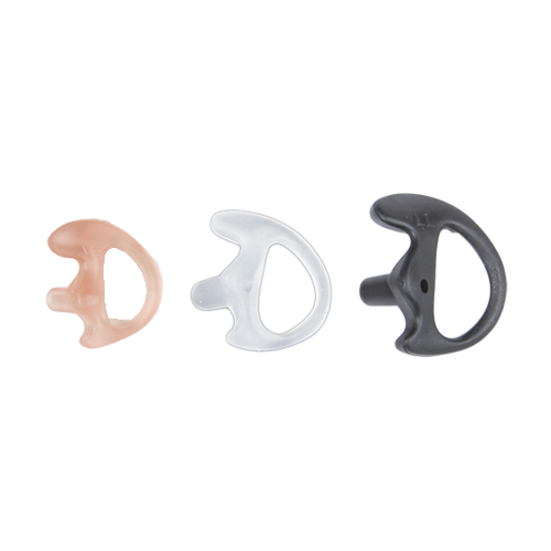 2 Clear Medium Rubber Earmold Inserts for Radio Surveillance Headset Earpieces 