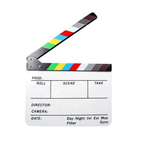 Professional Acrylic Clapper Board Dummy Slate With Stick
