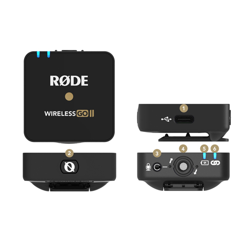 Rode Wireless GO II 2-Person Compact Digital Wireless Microphone  System/Recorder